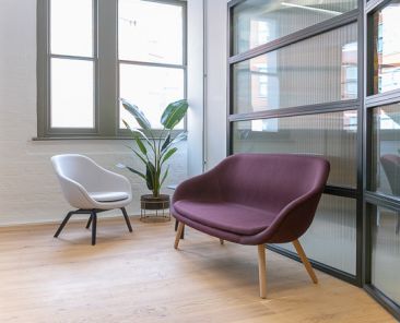 Breakout area with two chairs